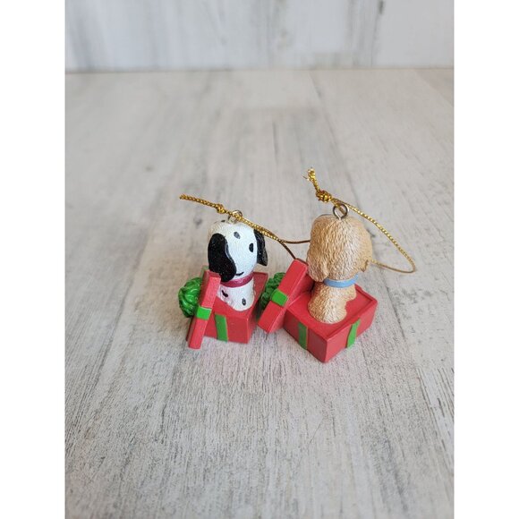 Dog artist Dalmatian golden retriever gift box mini ornament Xmas set - Picture 5 of 7